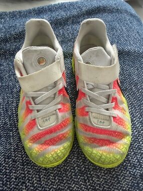 Nike Kids Sneakers in White, Neon Yellow and Coral